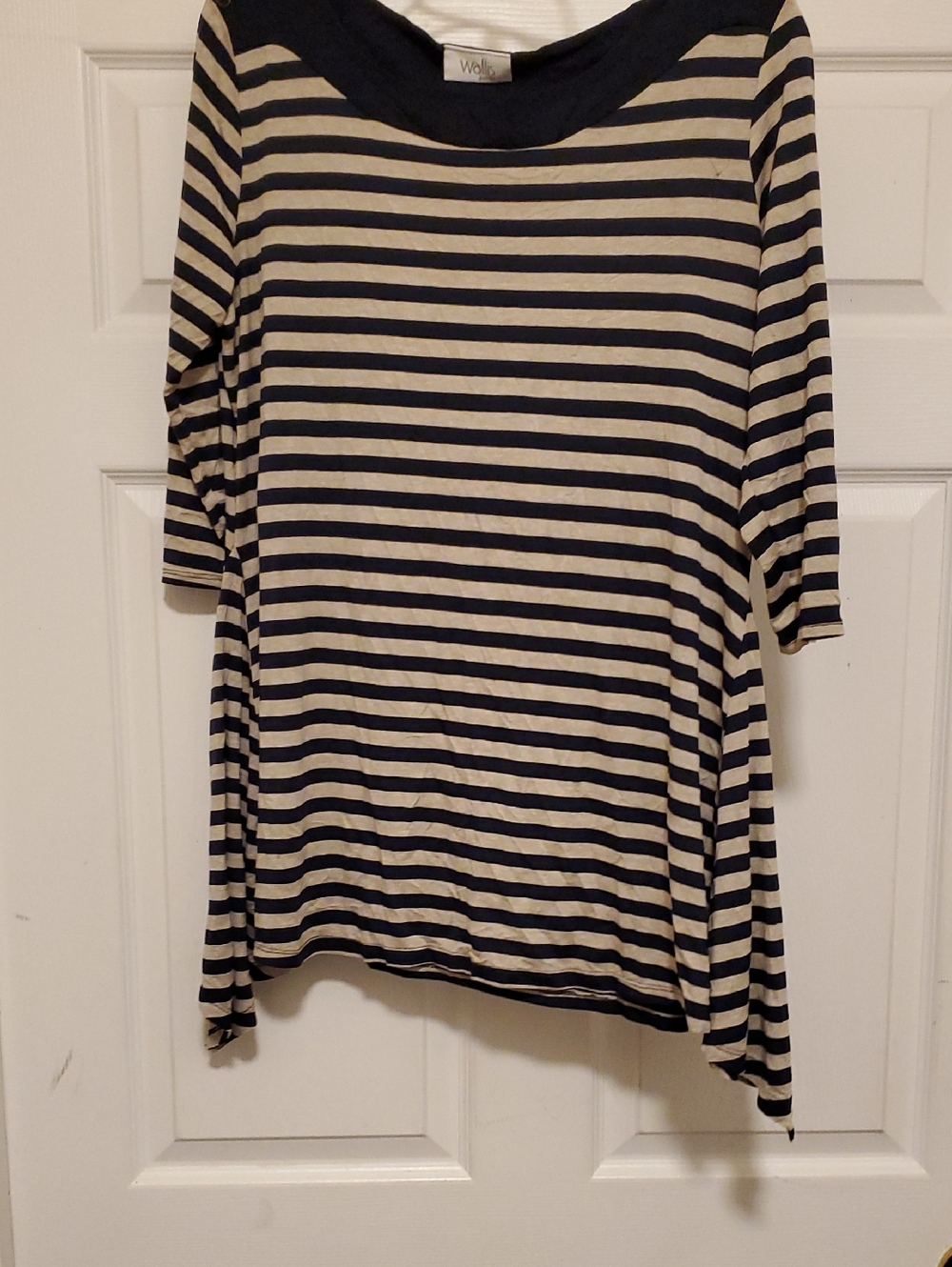 Wallis Navy and Cream Striped Boatneck Tunic